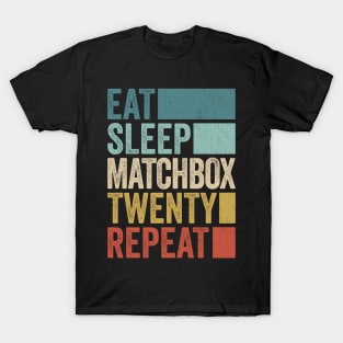 Funny Eat Sleep Matchbox Name Repeat Retro Vintage T-Shirt